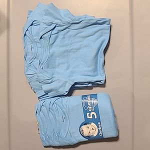 Gerber Blue Onesies. 10pcs. 5)3-6mos and 5)6-9mos.